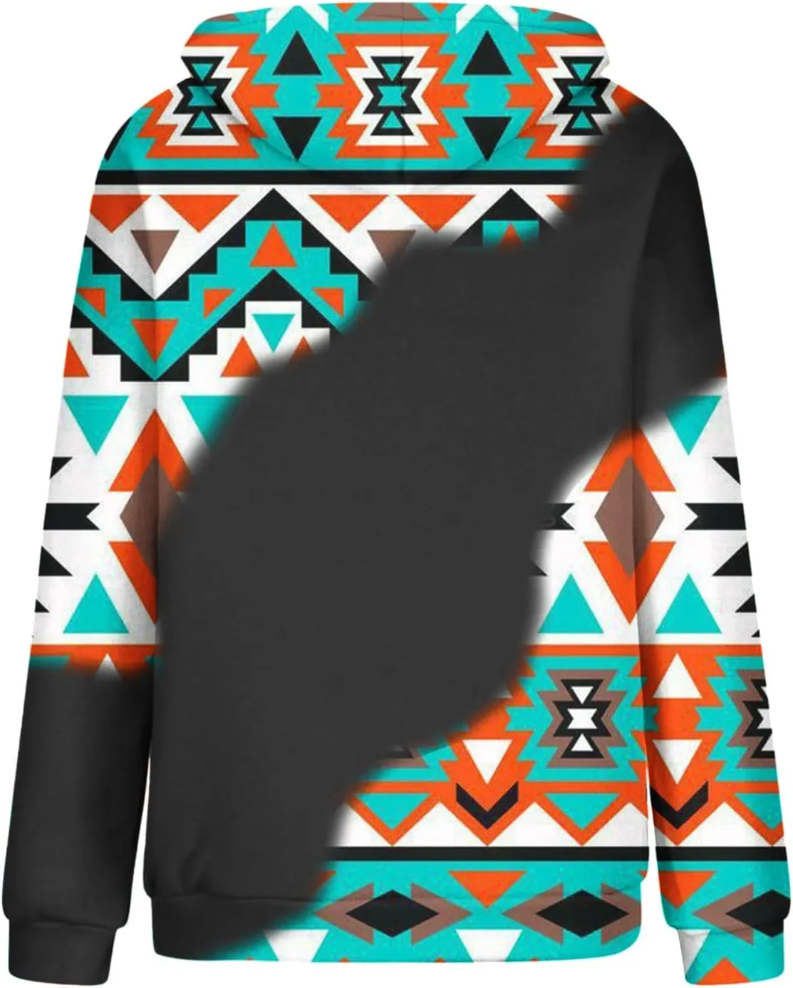Ceboyel Women Western Aztec Hoodies Fashion Sweatshirt Pullover Ethnic Vintage Graphic Shirts Tops Causal Fall Clothes
