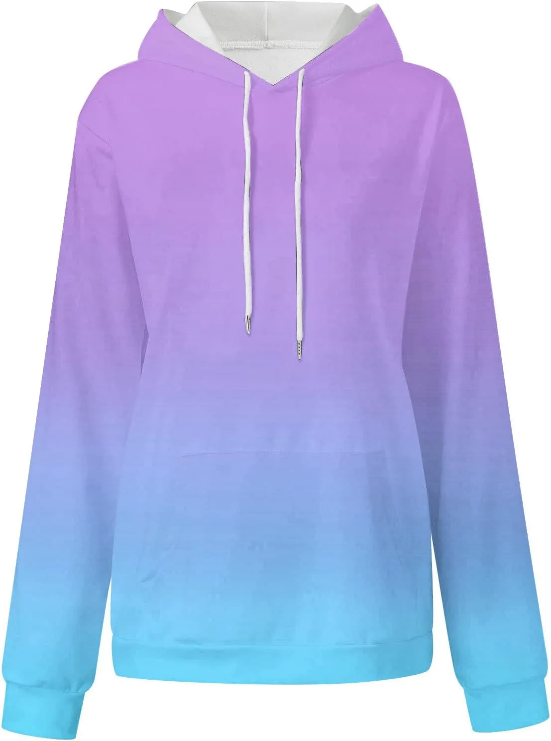 Ceboyel Womens Neon Print Oversized Sweatshirt Drawstring Pullover Sweatshirt Trendy Sweater Tops Fall Fashion Clothes 2023