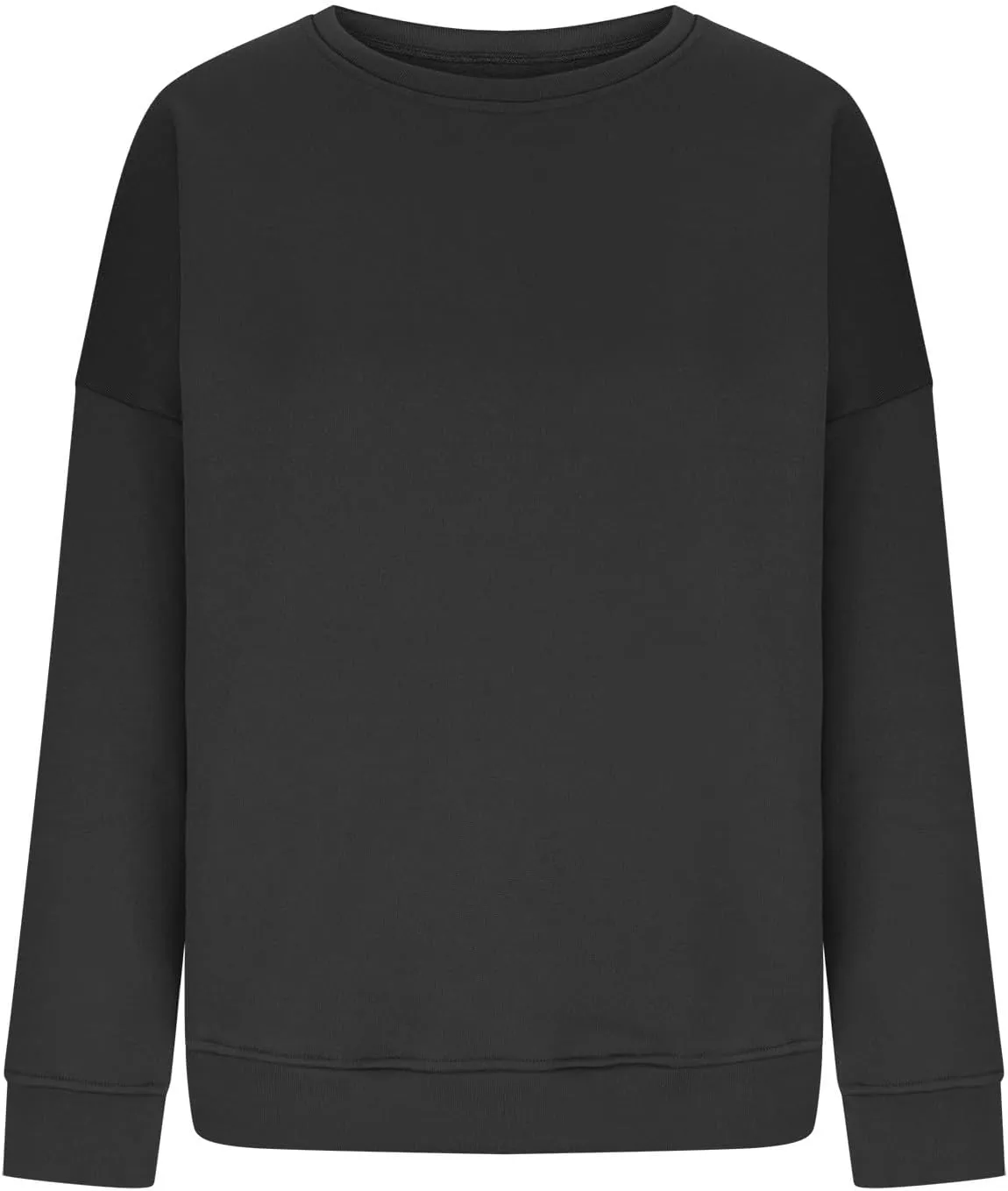 Ceboyel Womens Oversized Sweatshirts 2023 Solid Color Long Sleeve Tops Crew Neck Trendy Pullover Y2K Fall Fashion Outfits