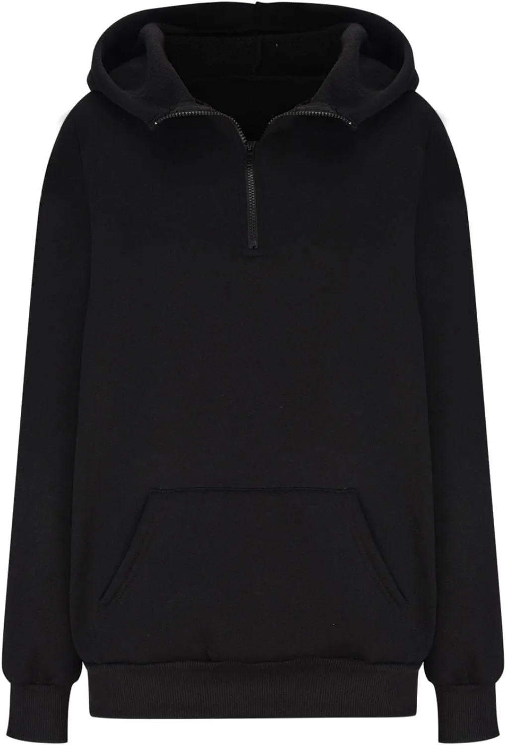 Ceboyel Womens Quarter Zip Up Sweatshirt Oversized Pullover Tops Drop Shoulder Long Sleeve Hoodie Trendy Y2K Clothes 2023