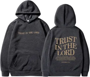 Christian Sweatshirts For Women Trust In The Lord Jesus Hoodies Faith Bible Verse Long Sleeve Oversized Hoodies