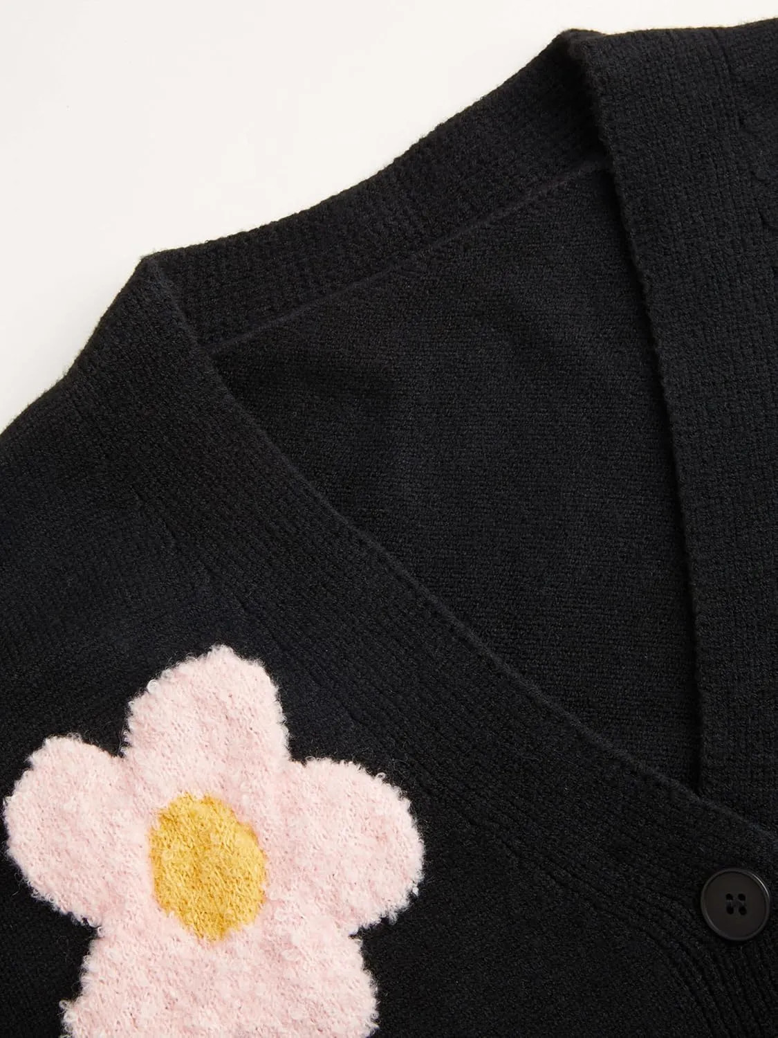 CIDER Womens Cardigan V Neck Floral Cardigan for Women Knit Button Down 2024 Fall
