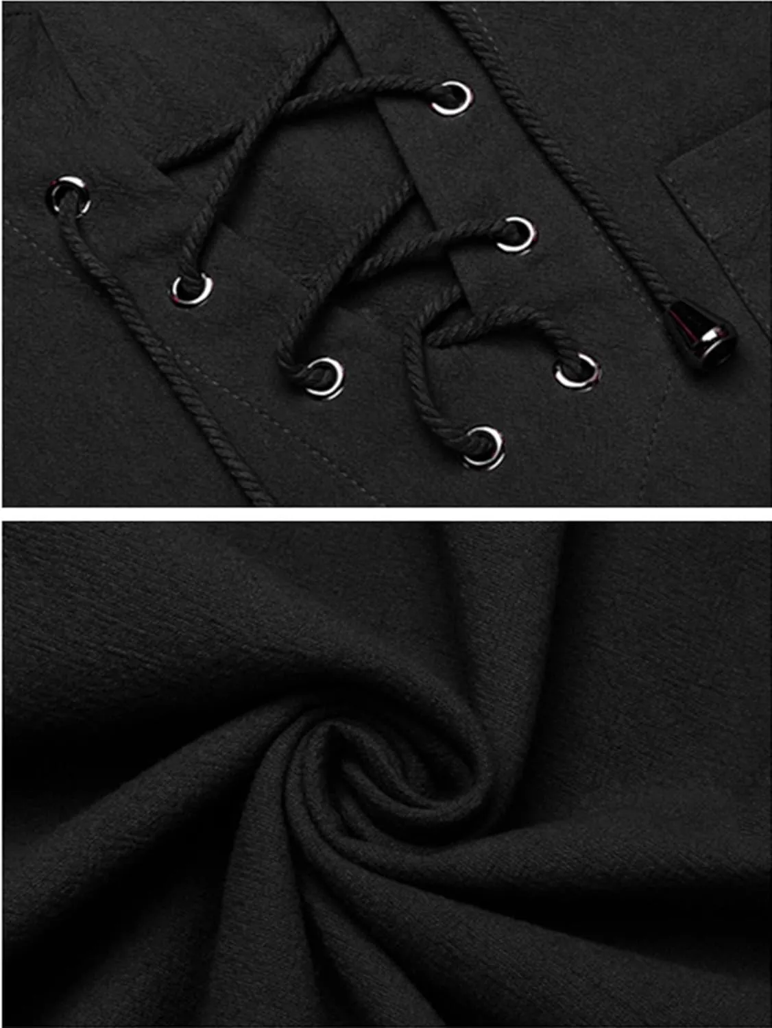 COOFANDY Men's Cotton Linen Tank Top Shirts Casual Sleeveless Lace Up Beach Hippie Tops Bohemian Renaissance Pirate Tunic