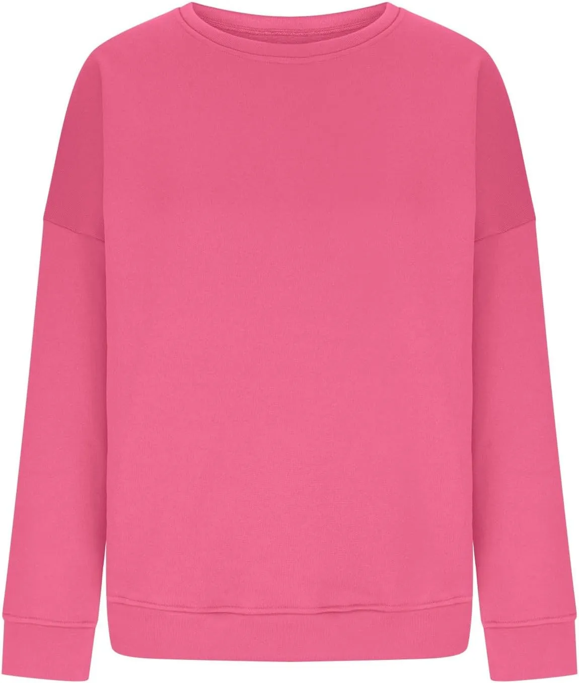 Crewneck Sweatshirts Women Soft Plain Oversized Sweatshirt Comfy Drop Shoulder Cute Hoodie Fleece Pullover Sweater