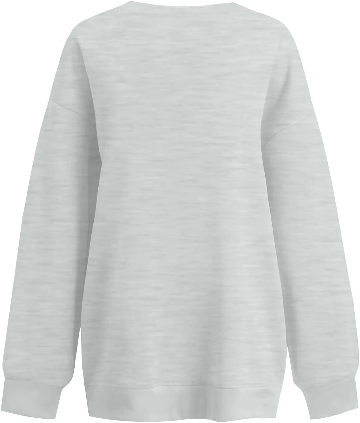 Crewneck Sweatshirts Women Trendy Drop Shoulder Cute Oversized Sweatshirt Comfy Long Sleeve Fleece Pullover Sweater