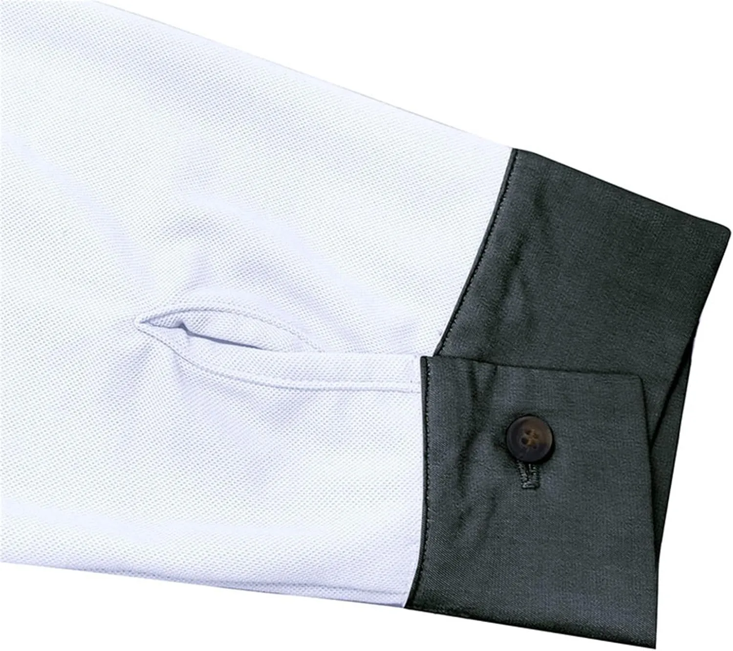 CRNTCEM Mens Long Sleeves Button Up Polo Shirts Chinos Cotton Slim Fit Tennis Shirts Lapel Collar Business Work Golf Teeshirt