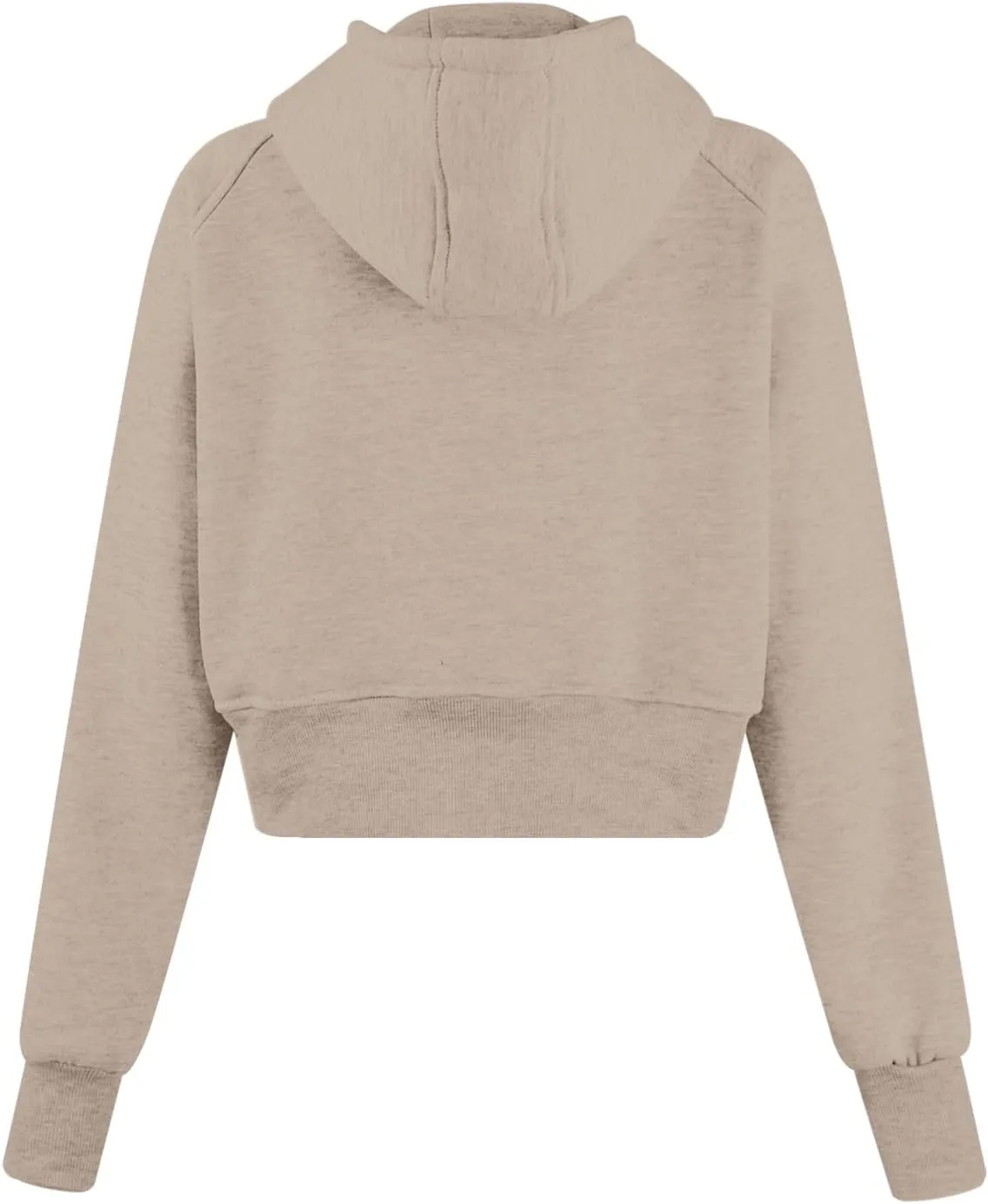 Cropped Zip Up Hoodie Women Oversized Sweatshirt with Thumb Holes 2024 Fall Outfits Y2k Fleece Jacket Winter Clothes