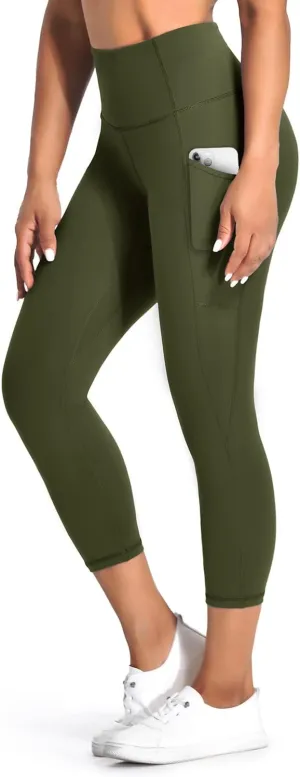 Desol Capri Leggings with Pockets for Women,High Waisted Yoga Pants Tummy Control Gym Workout Womens Leggings