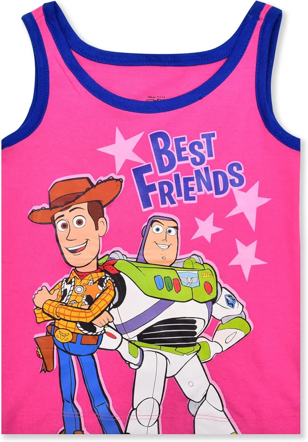 Disney Toy Story Girls 3 Pack Sleeveless Tank Top for Toddler and Little Kids  Pink/Blue/Yellow