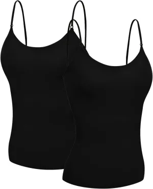 Emmalise Women's Camisole Built in Bra Wireless Fabric Support Short Cami