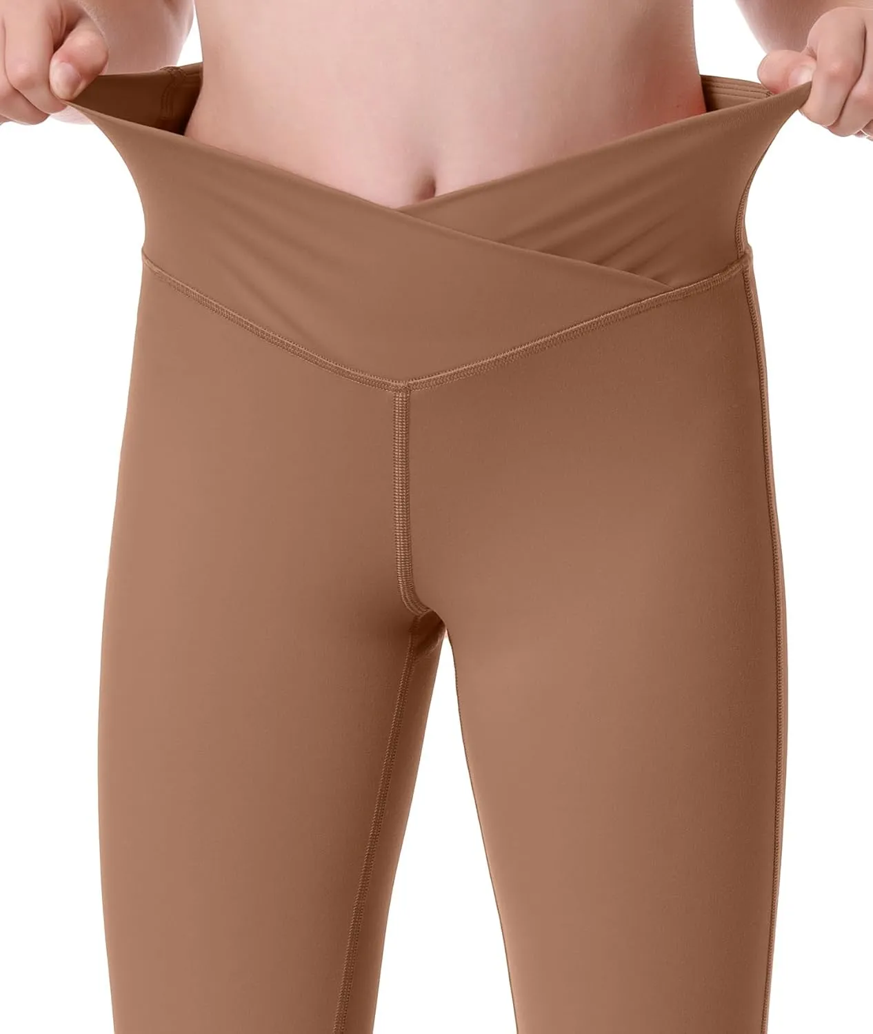 Ewedoos Girls Flare Leggings Crossover with Pocket Preppy Clothes Leggings for Girls Yoga Pants Dance Casual Uniform