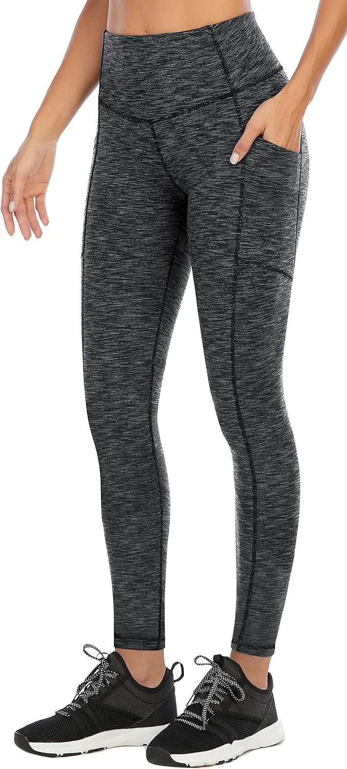 Ewedoos Leggings with 5 Pockets for Women Yoga Pants 25"/ 27" Workout Leggings for Women Tummy Control Running