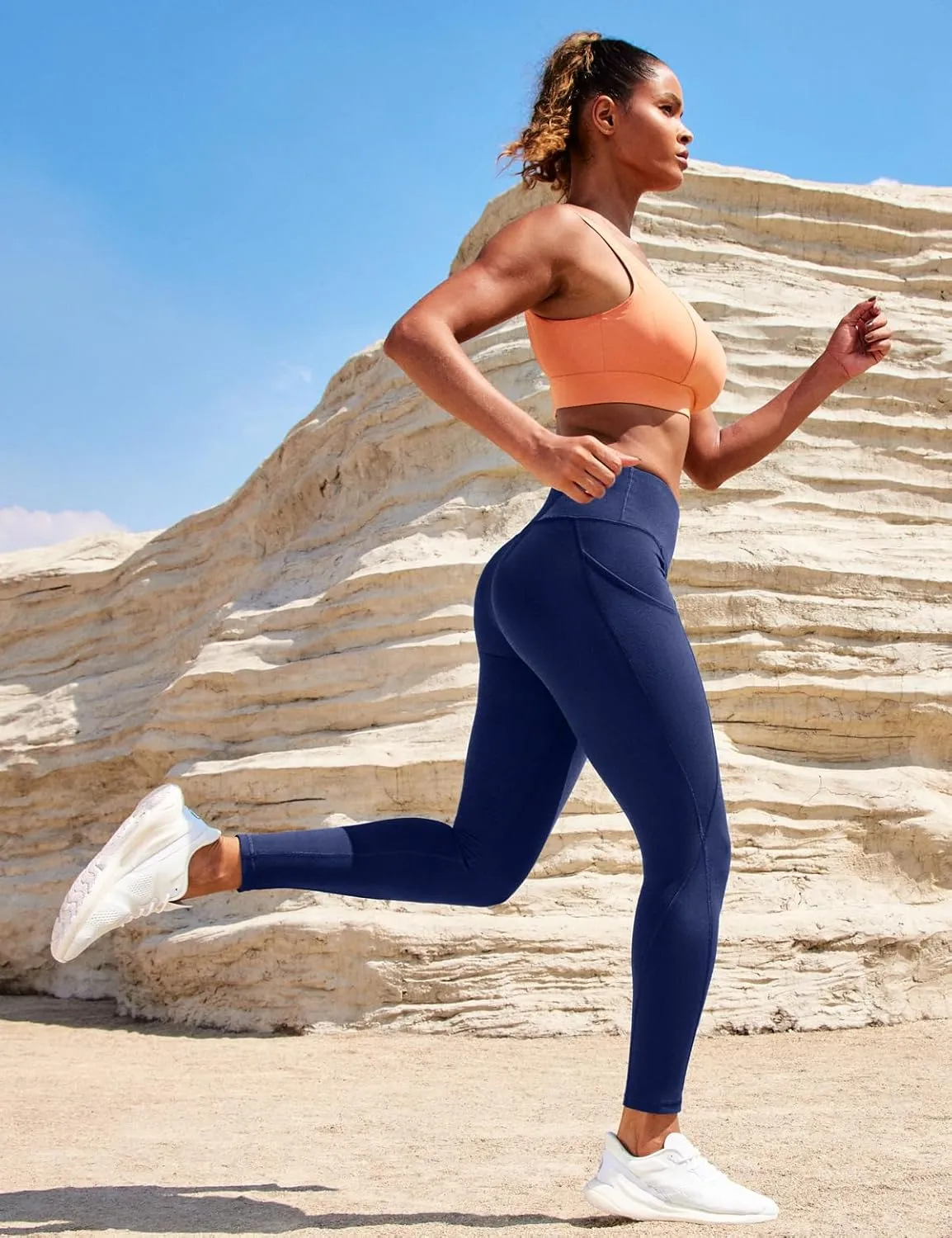 Ewedoos Leggings with Pockets for Women High Waisted Yoga Pants Women Tummy Control Workout Compression Leggings