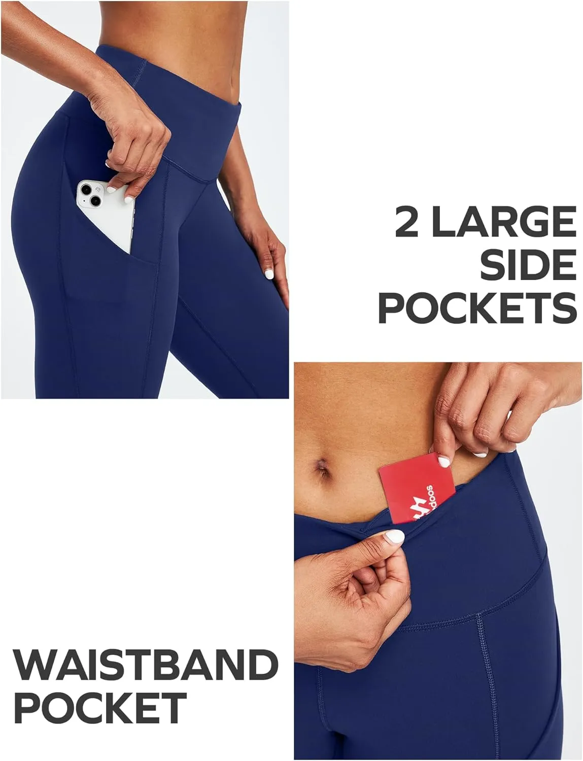 Ewedoos Leggings with Pockets for Women High Waisted Yoga Pants Women Tummy Control Workout Compression Leggings
