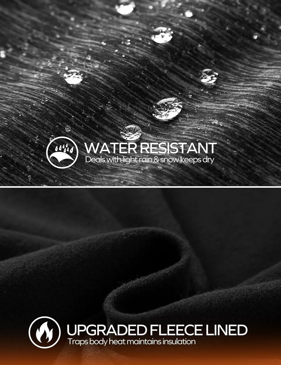Ewedoos Womens Fleece Lined Leggings with Pockets Water Resistant High Waisted Thermal Winter Leggings for Women Hiking