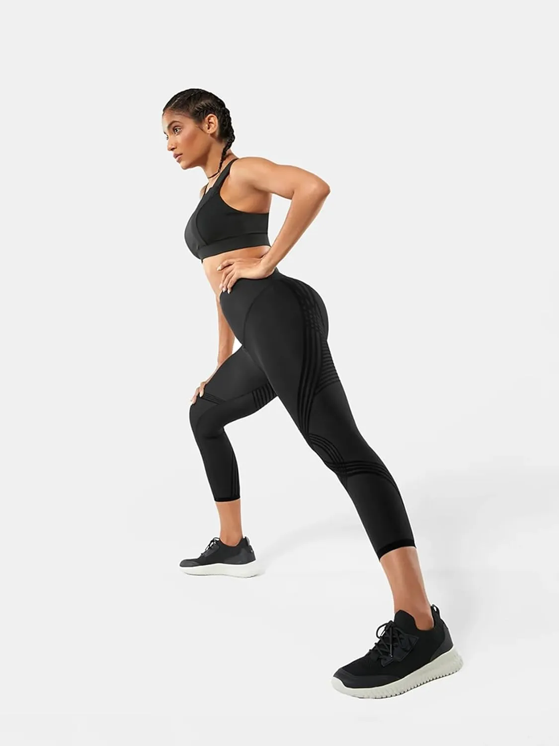 Fanka 7/8 High Waisted Leggings for Women Tummy Control Reversible Wear Body Sculpt Leggings Workout Yoga Pants