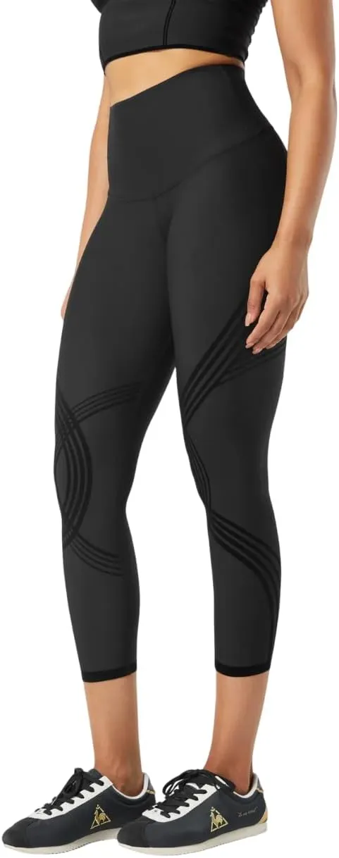 Fanka 7/8 High Waisted Leggings for Women Tummy Control Reversible Wear Body Sculpt Leggings Workout Yoga Pants