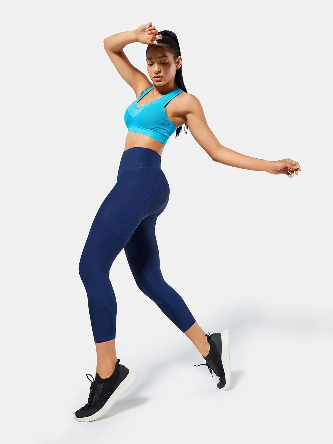 Fanka 7/8 High Waisted Leggings for Women Tummy Control Reversible Wear Body Sculpt Leggings Workout Yoga Pants