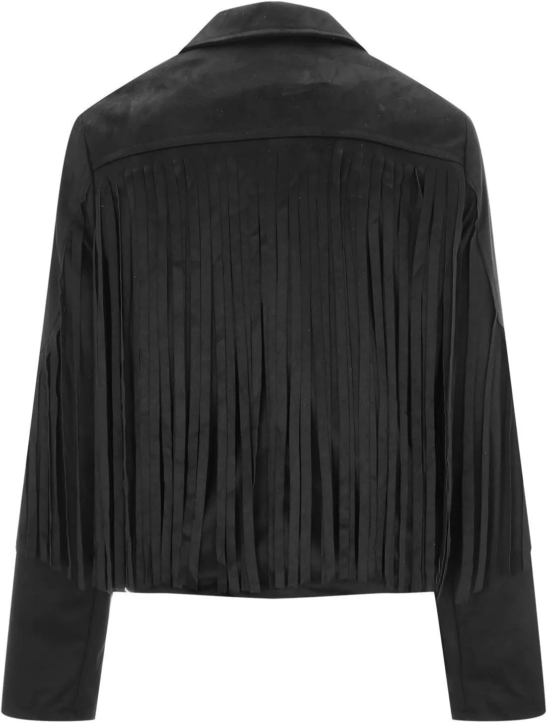 Faux Leather Jackets for Women 2025 Fashion Moto Biker Jacket Fall Winter Fringe Cowboy Cropped Jacket Cool Cardigan