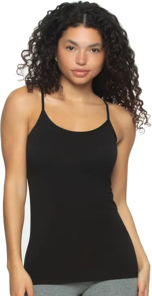 Felina | Cotton Modal Camisole | Stretch | Basic (Black, Small)