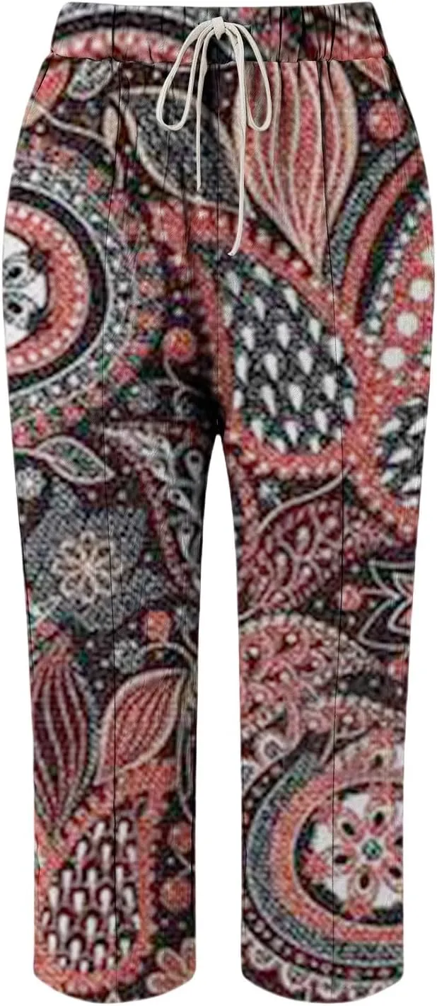Fleece Lined Leggings Women Drawstring Pants Casual Beach Long Pants Workout Leggings for Women Womens Joggers with
