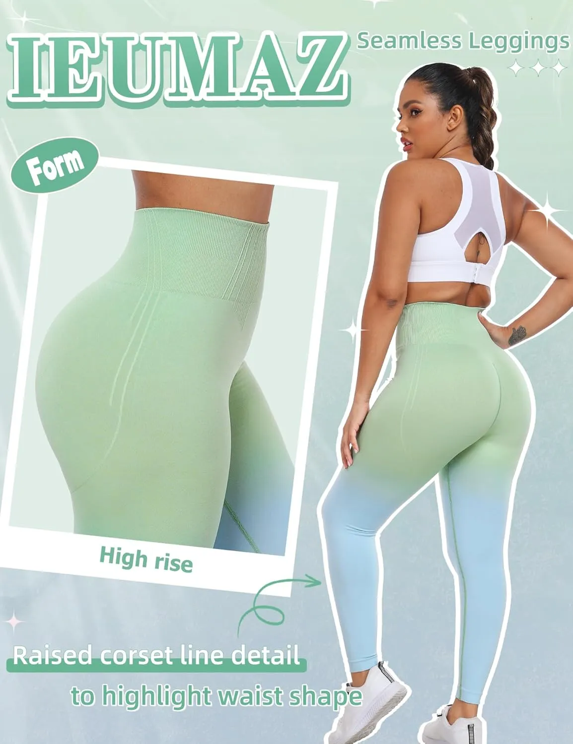 Form Seamless Workout Gym Leggings Scrunch Butt Lifting Leggings for Women High Waist Tummy Control Yoga Pants