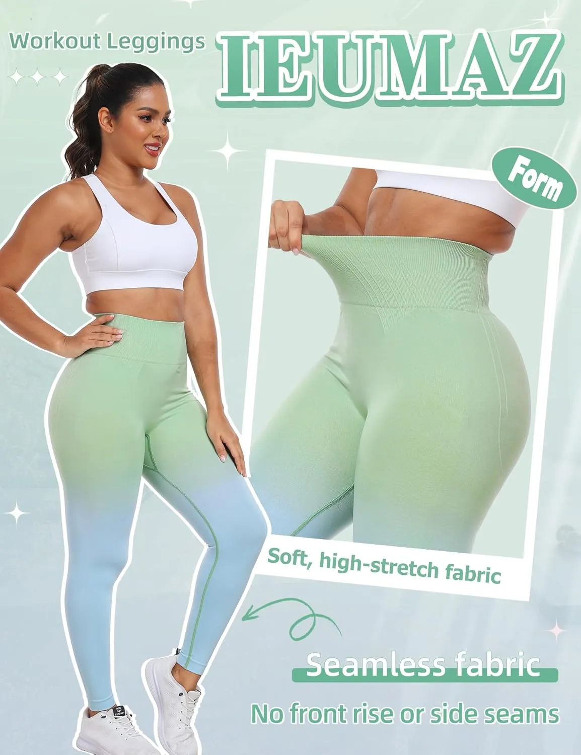 Form Seamless Workout Gym Leggings Scrunch Butt Lifting Leggings for Women High Waist Tummy Control Yoga Pants