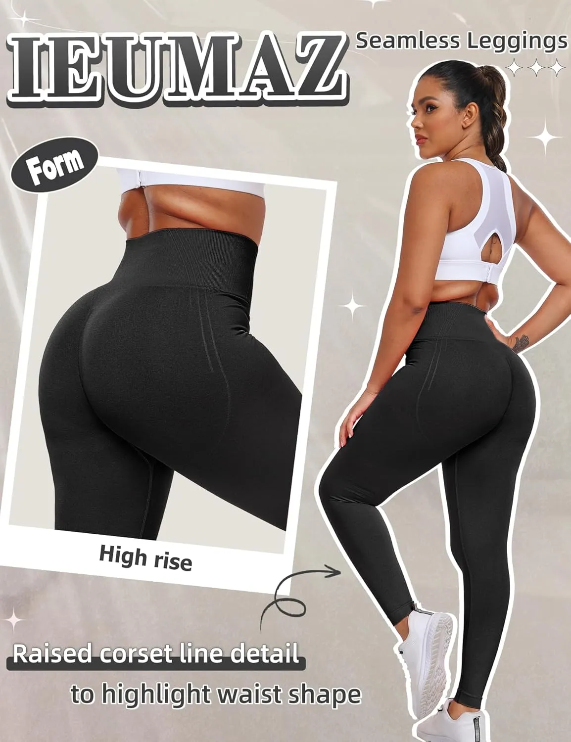 Form Seamless Workout Gym Leggings Scrunch Butt Lifting Leggings for Women High Waist Tummy Control Yoga Pants