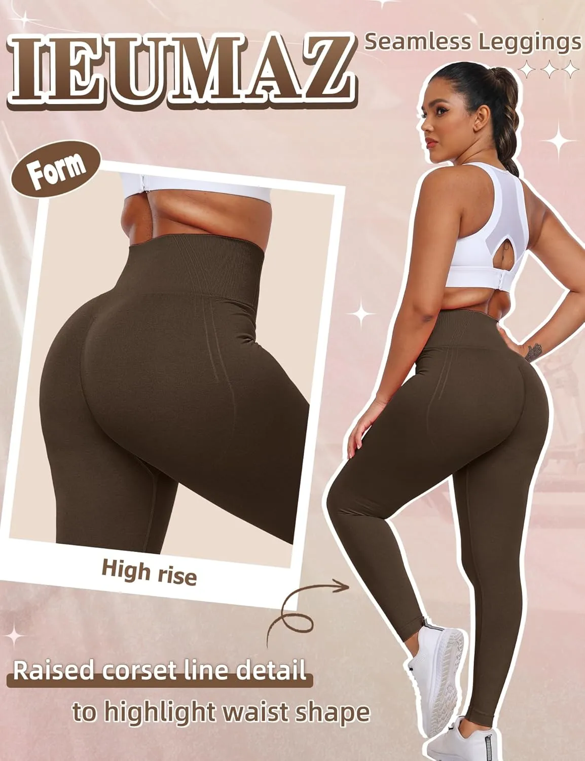 Form Seamless Workout Gym Leggings Scrunch Butt Lifting Leggings for Women High Waist Tummy Control Yoga Pants