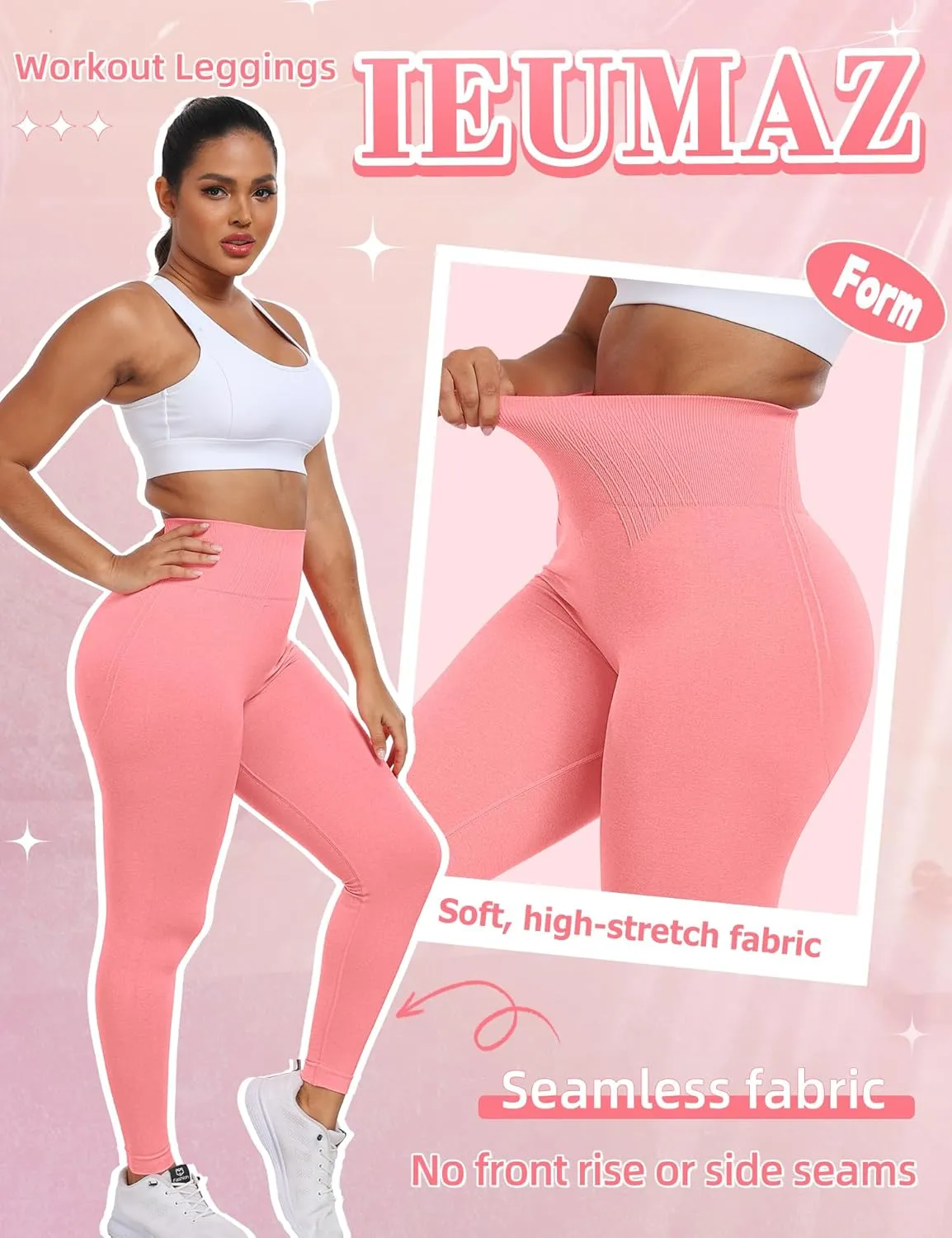 Form Seamless Workout Gym Leggings Scrunch Butt Lifting Leggings for Women High Waist Tummy Control Yoga Pants