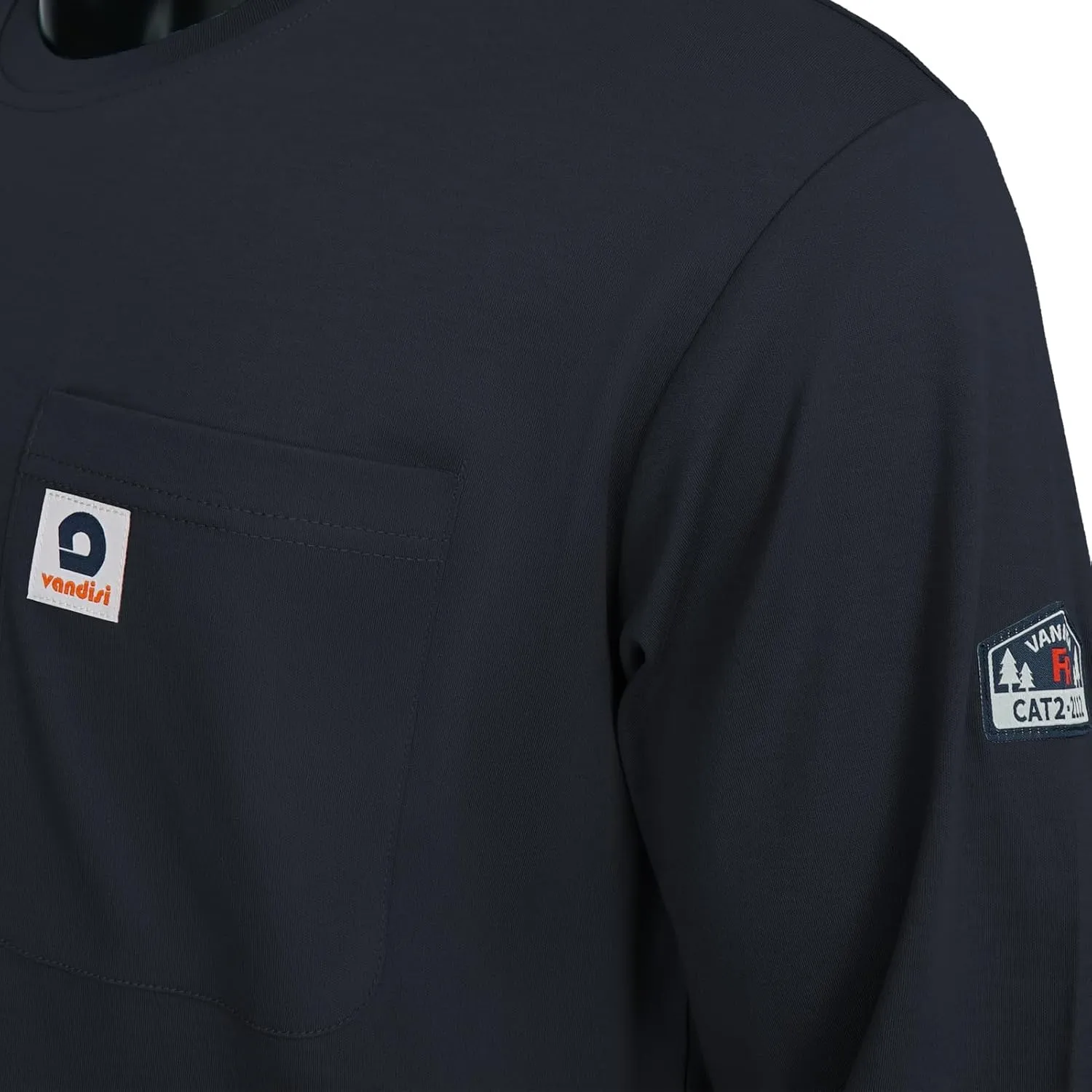 FR Shirts for Men 6.5oz Lightweight Fire Resistant Shirts for Men Long Sleeve NFPA2112/CAT2