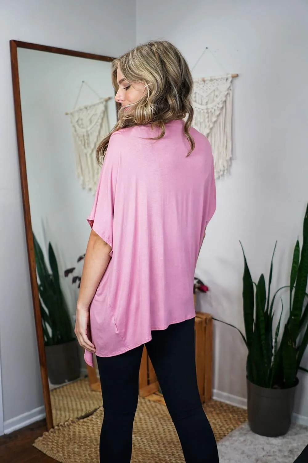 Free to Live 3 Pack Dolman Short Sleeve Cardigan for Women Lightweight Open Front Kimono Fall Sweaters Dressy Casual Cover Up