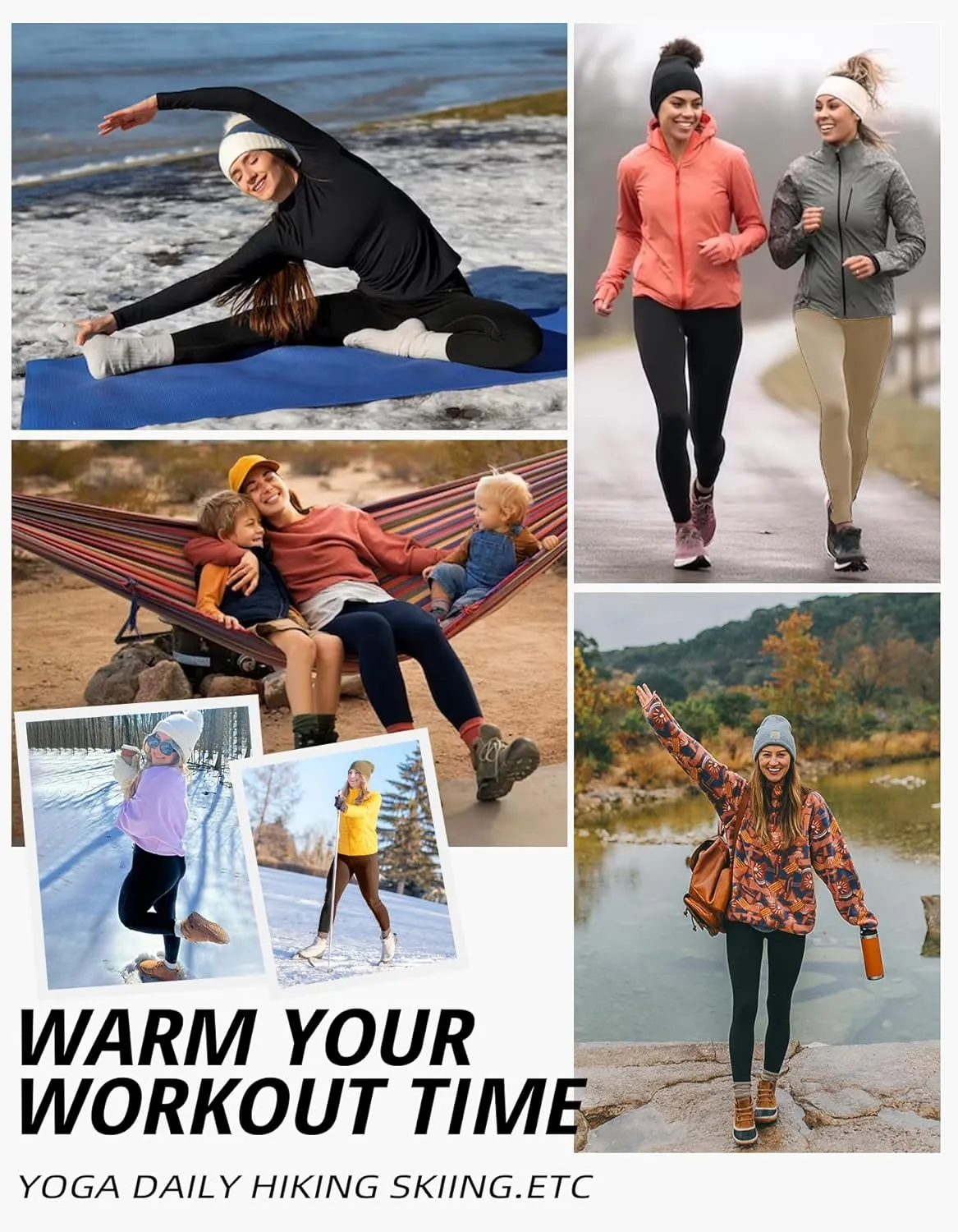 FULLSOFT Fleece Lined Leggings with Pockets for Women - High Waisted Thermal Warm Yoga Pants Winter Workout Leggings