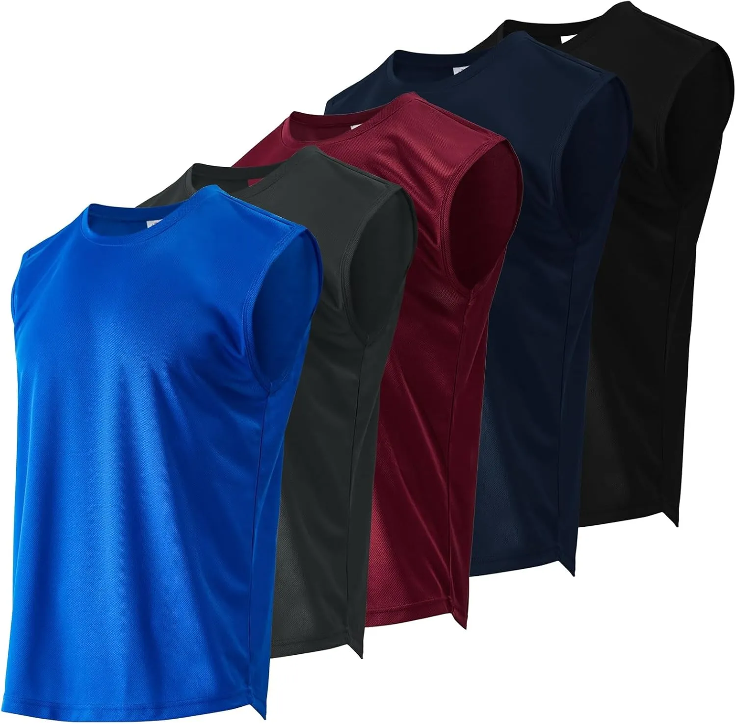 Gary Com Men's Pack Quick Dry Workout Tank Top Gym Stretch Muscle Tee Fitness Bodybuilding Sleeveless Crewneck T Shirt