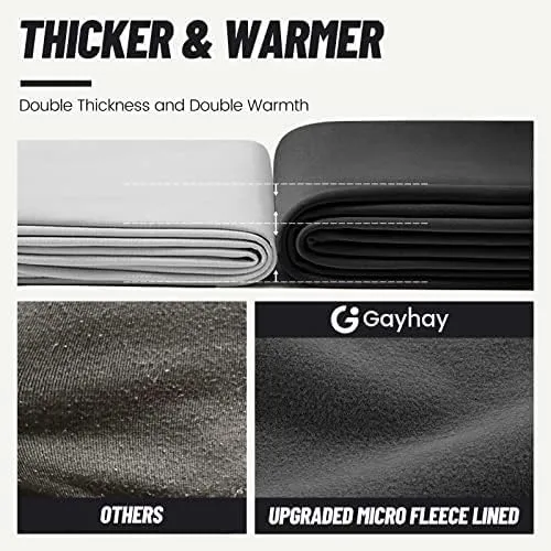 GAYHAY Fleece Lined Leggings Women with Pockets - Thermal High Waisted Winter Yoga Pants Warm Thick Leggings for Workout
