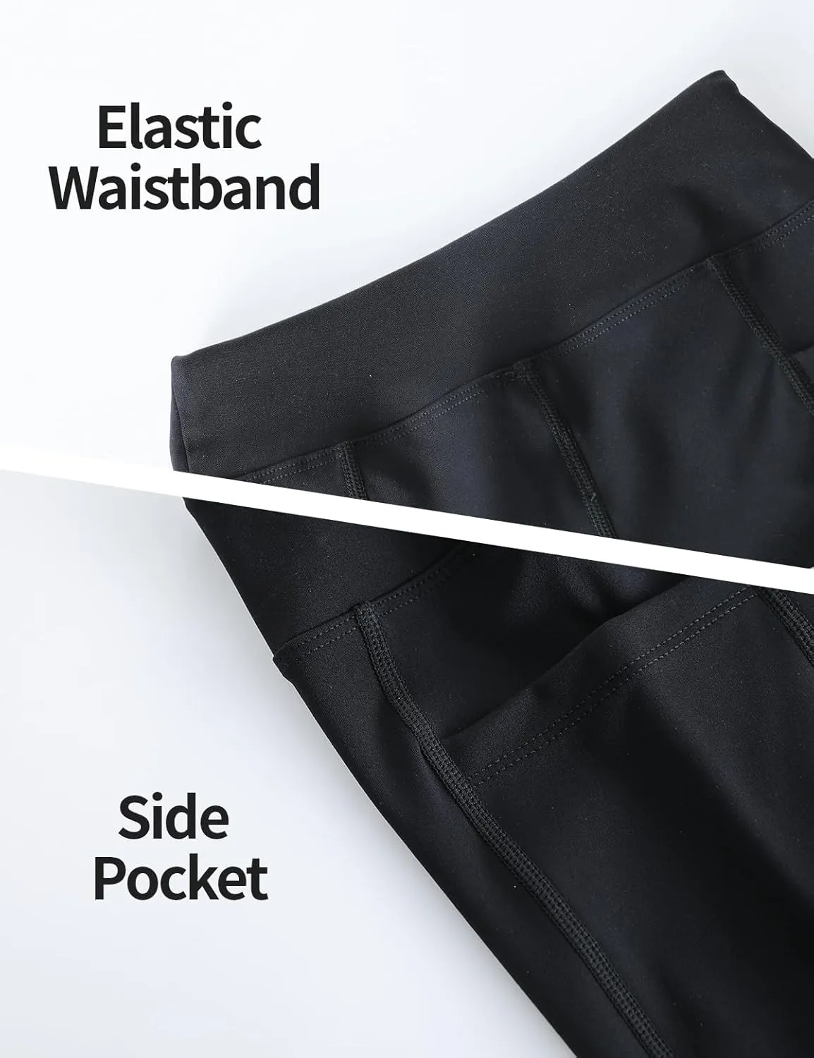 Girls Yoga Leggings Running Girl Athletic Leggings with Pocket High Waist Dance Workout Yoga Pants 5-14Y