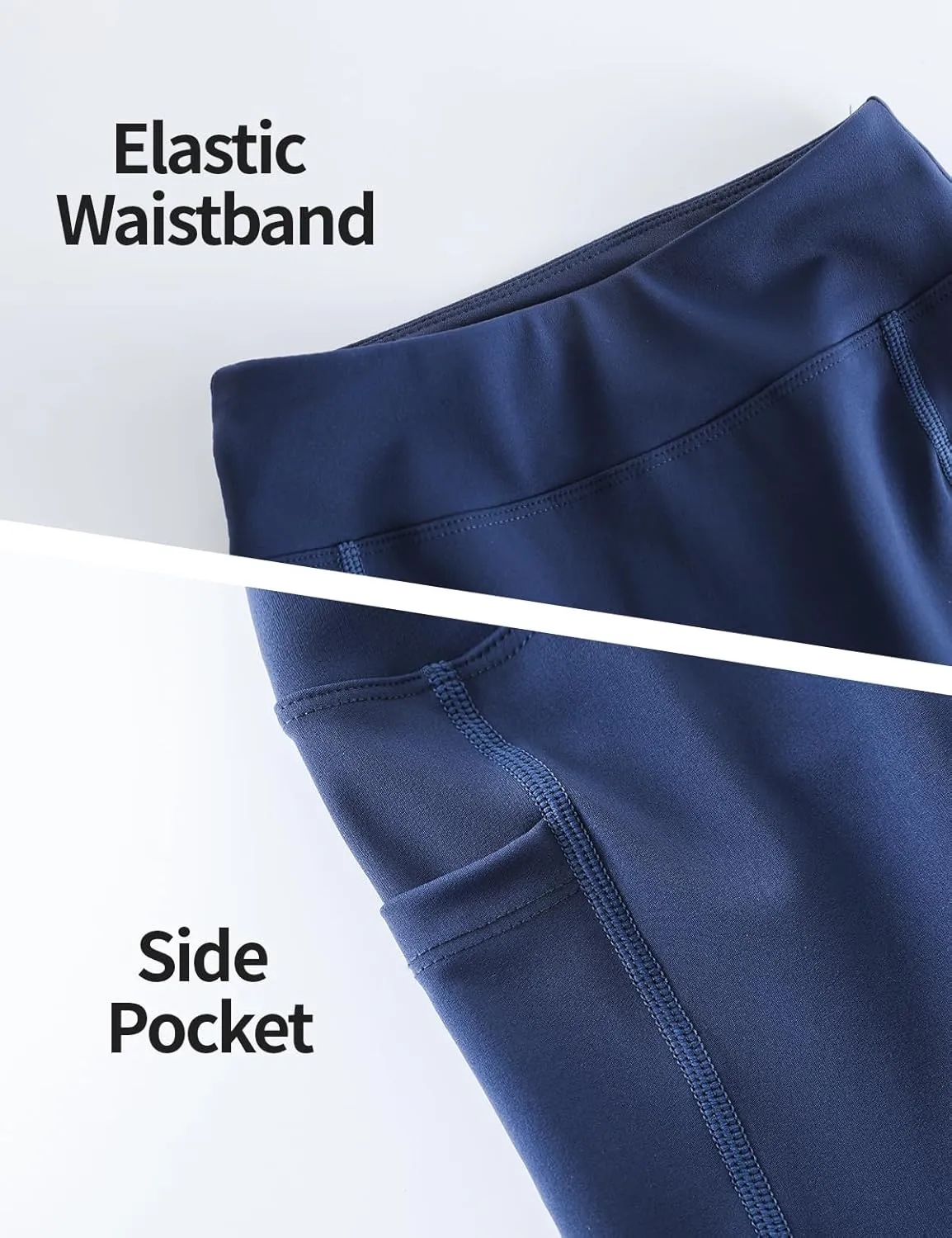Girls Yoga Leggings Running Girl Athletic Leggings with Pocket High Waist Dance Workout Yoga Pants 5-14Y