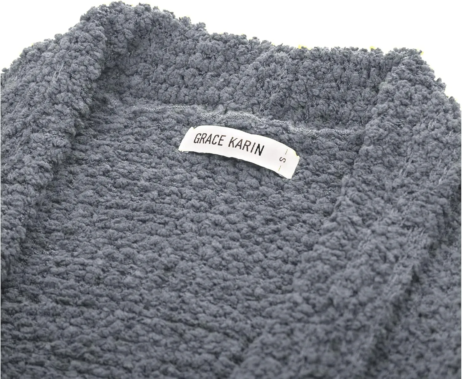 GRACE KARIN Long Cardigan for Women Fuzzy Cardigan Sweater Open Front Chunky Knit Sweater Coat with Pocket