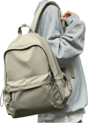 Green School Backpack for Girls Women Waterproof High School Book Bag Cute Backpack for Men Teens Boys, Lightweight Simple Middle School Back Pack Daypack