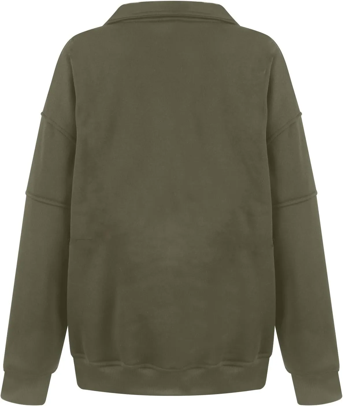 Half Zip Pullover Women Cropped Fleece Oversized Sweatshirt Long Sleeve Thumb Hole Quarter Zipper Hoodies with Pockets