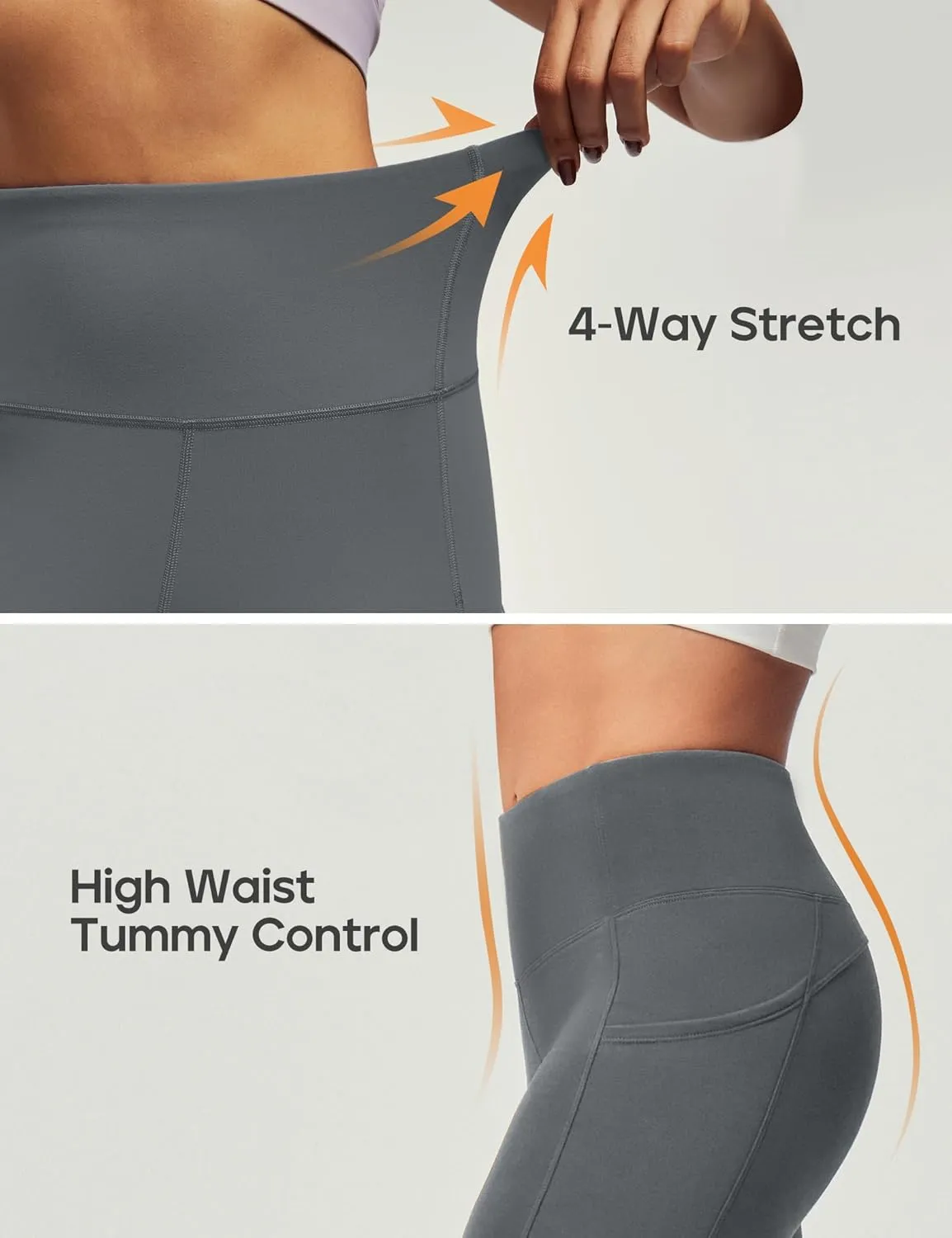 Heathyoga Fleece Lined Leggings Women with Pockets Water Resistant Thermal Leggings Winter Warm Yoga Pants Hiking Running