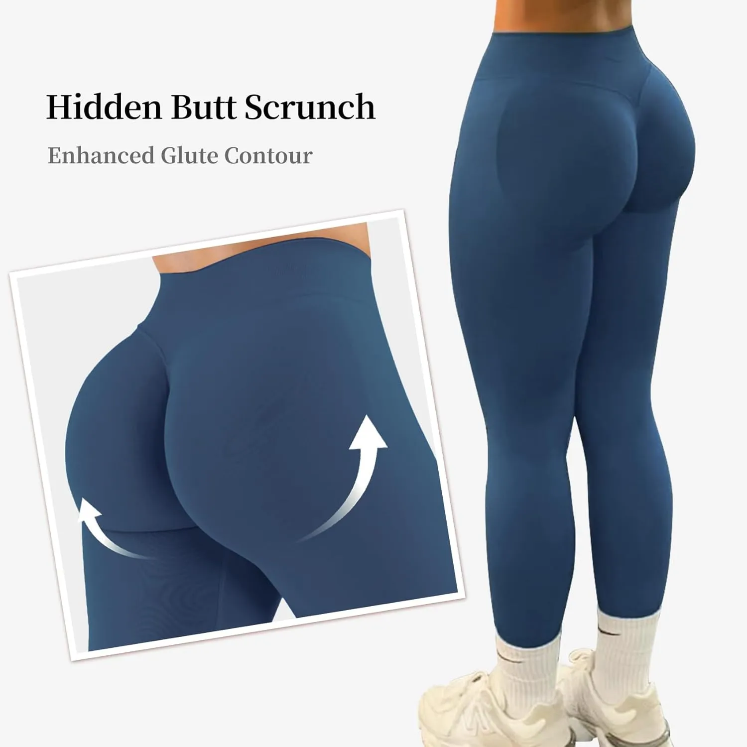 Hidden Scrunch Butt Lifting Leggings for Women Impact Gym Workout Leggings Mid Low Waist Compression Yoga Pants