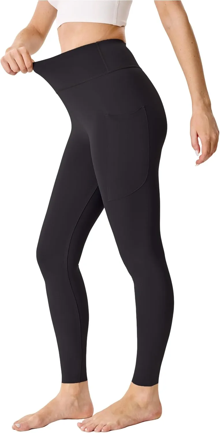 High Waisted Butt Lifting Seamless Athletic Leggings with Pockets Tummy Control Workout Yoga Pants Leggings for Women