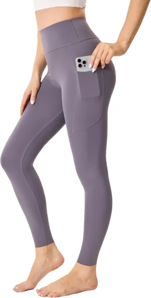 High Waisted Butt Lifting Seamless Athletic Leggings with Pockets Tummy Control Workout Yoga Pants Leggings for Women