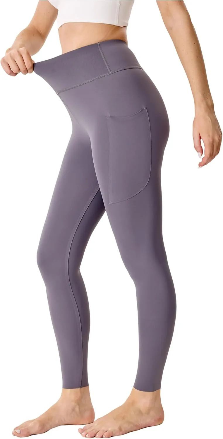 High Waisted Butt Lifting Seamless Athletic Leggings with Pockets Tummy Control Workout Yoga Pants Leggings for Women