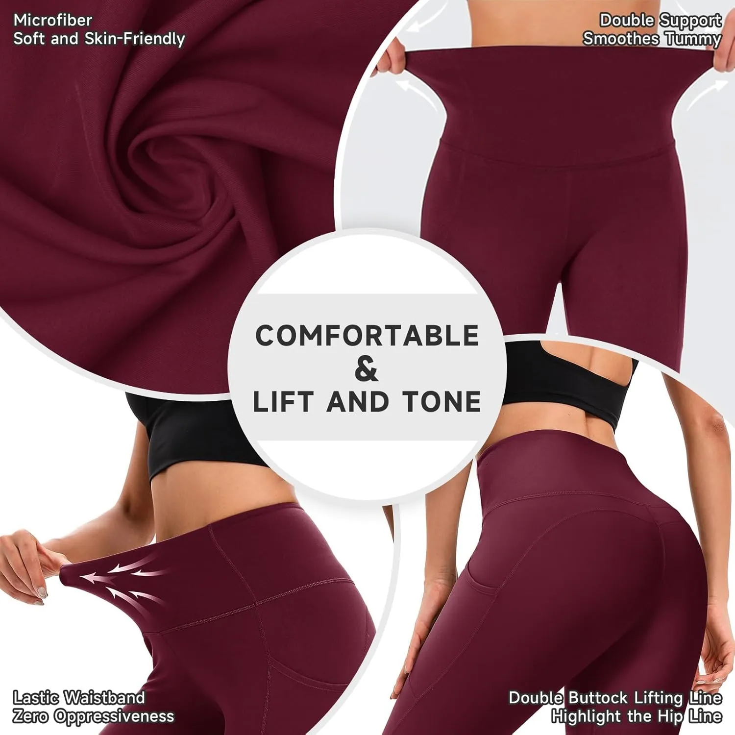 High Waisted Leggings for Women, 7/8 Full Length Buttery Soft Yoga Leggings