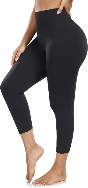 Homma Capri Yoga Pants for Women Scrunch Butt Lifting High Waist Workout Leggings Tummy Control Gym Leggings
