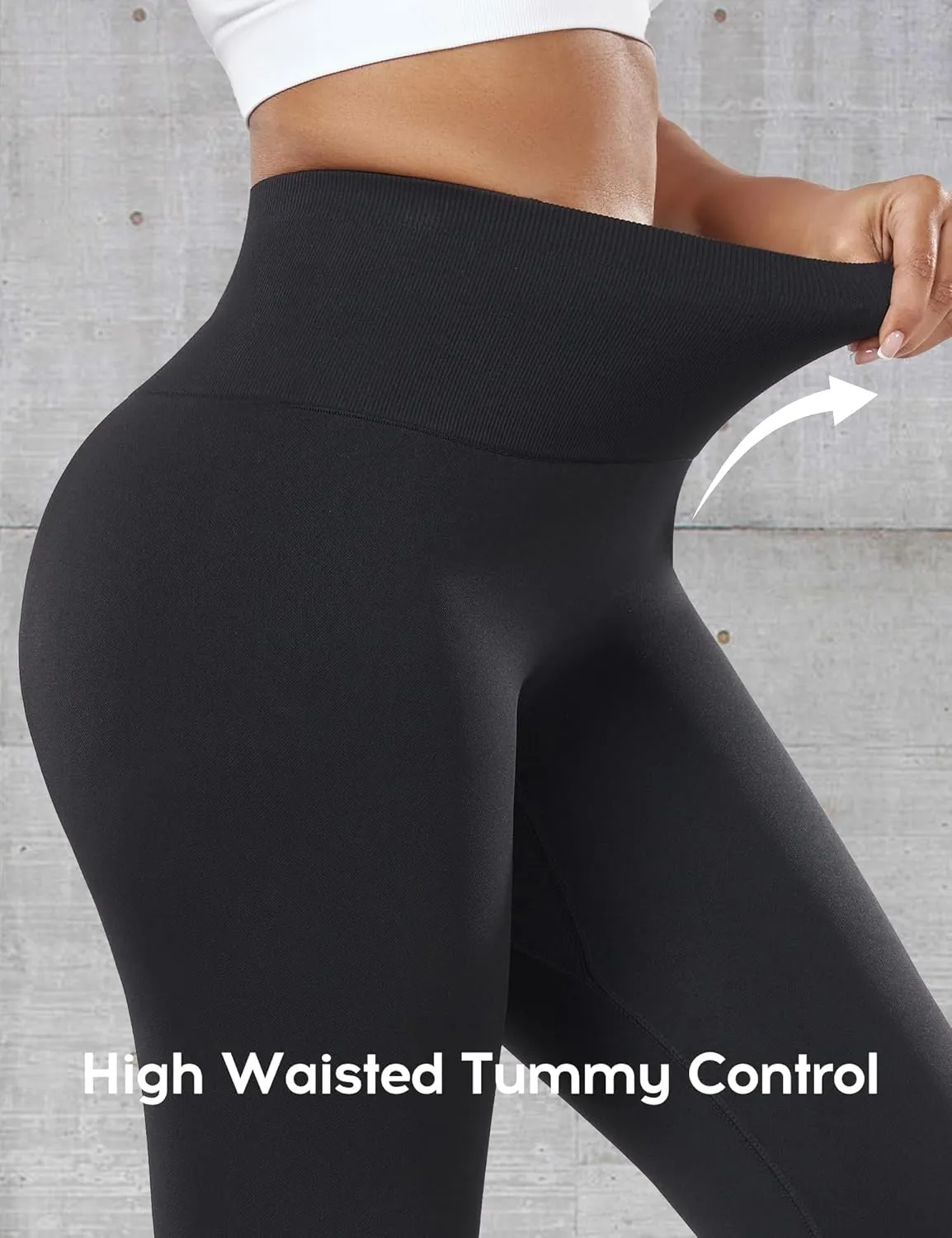 Homma Capri Yoga Pants for Women Scrunch Butt Lifting High Waist Workout Leggings Tummy Control Gym Leggings