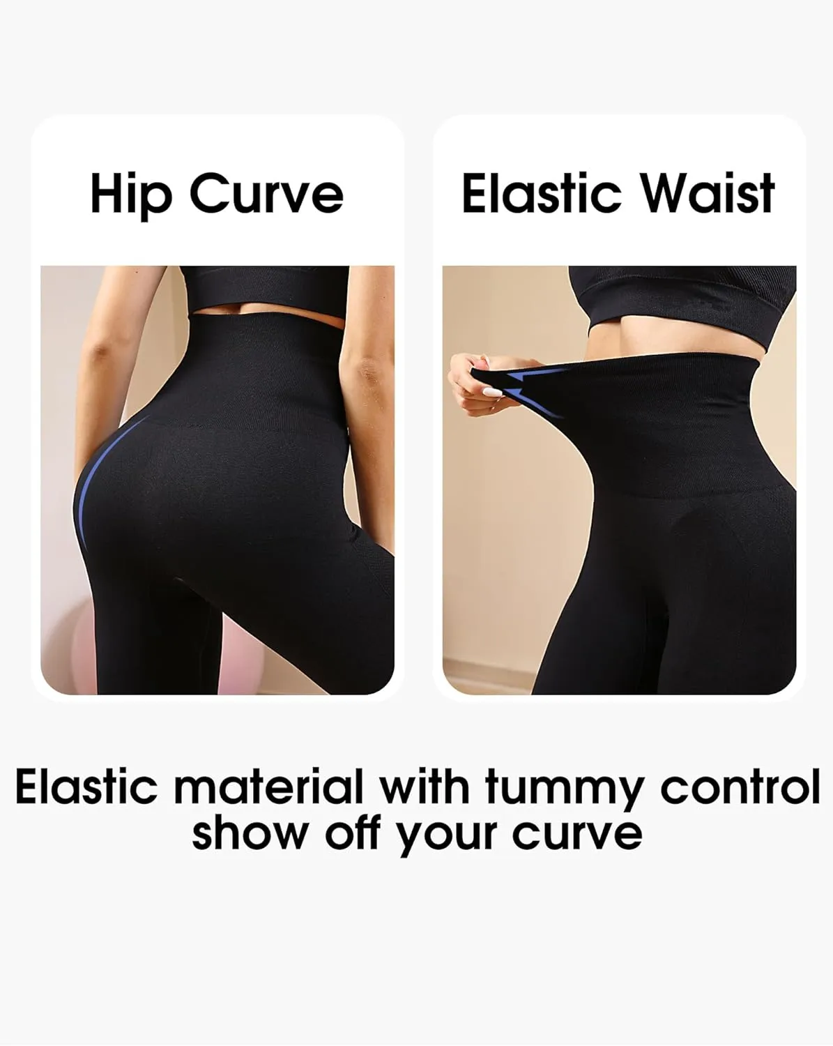 Homma Capri Yoga Pants for Women Scrunch Butt Lifting High Waist Workout Leggings Tummy Control Gym Leggings