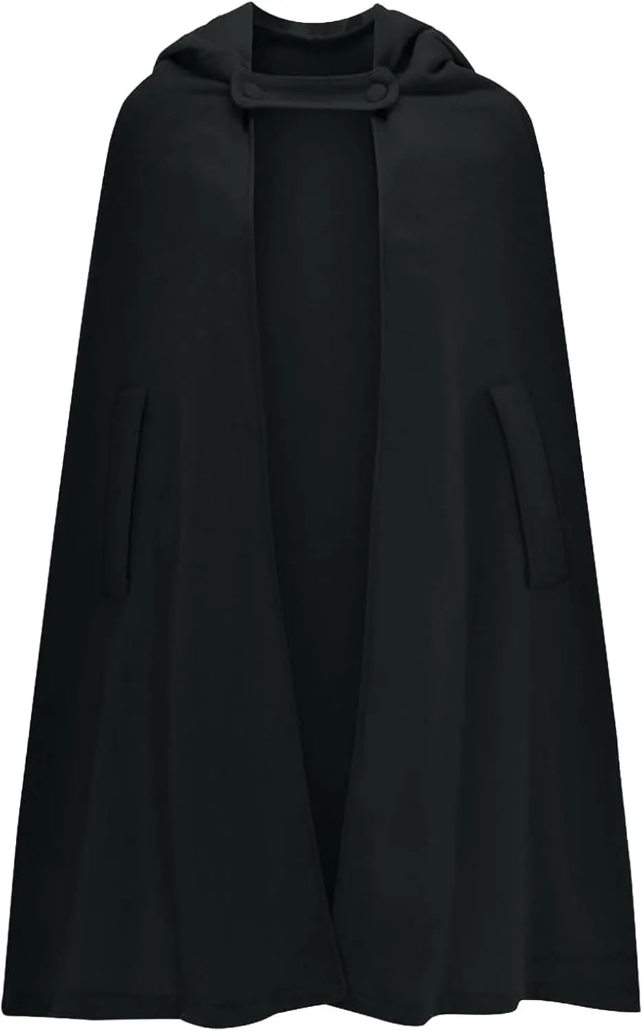 Hooded Medium Women Cape Winter Vintage Overcoat Fashion Button Cloak Woolen Coat Full Zip Fleece for Women Womens Coat
